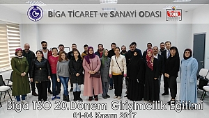  Biga TSO'da 20'nci dönem girişimcilik eğitimi başladı