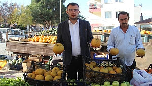 Çanakkale'de pazar tezgahlarını Japon armudu süslüyor