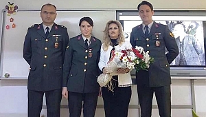 Jandarma, şehitlerin öğretmen eşlerini unutmadı