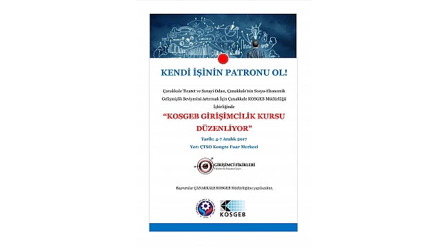 KOSGEP'ten Duyuru.. "Kosgeb Girişimcilik Kursu"