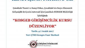 KOSGEP'ten Duyuru.. "Kosgeb Girişimcilik Kursu"