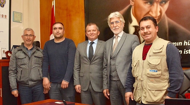Lapseki'de basın mensuplarından jandarma ve emniyete ziyaret...