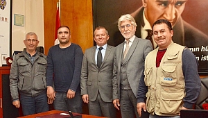  Lapseki'de basın mensuplarından jandarma ve emniyete ziyaret...