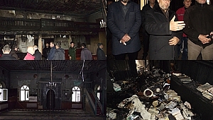 Cami yangınında 1 kişi gözaltında