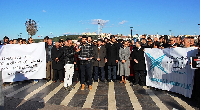  Çanakkale'de İsrail'e "Kudüs" tepkisi