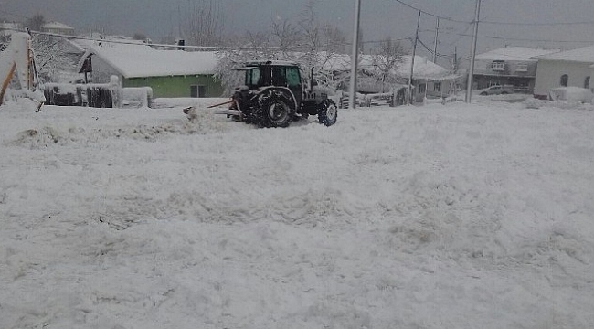 Kar yağışı Yenice'de etkili oldu