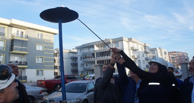 Lapseki'ye verilen ilk doğal gaz ateşlendi