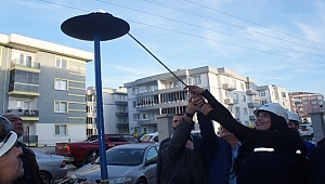 Lapseki'ye verilen ilk doğal gaz ateşlendi