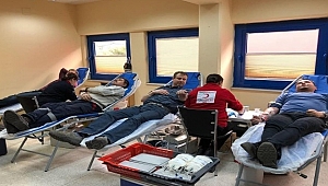 Çan 18 Mart Termik Santralinden kan bağışı