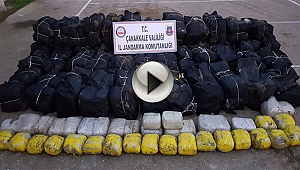 Çanakkale'de deniz kıyısında bin 500 kilogram esrar ele geçirildi