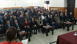  Bayramiçte Köy Muhtarları Ve İlçe Müdürlerine Bilgilendirme Toplantısı Yapıldı