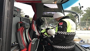 Şehirlerarası otobüslerde emniyet kemeri denetimi