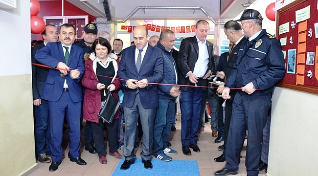  Şehit Polis Ercan Yaz adına kütüphane açıldı