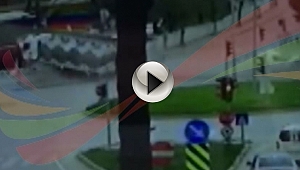 Çan'da meydana gelen feci kazanın güvenlik kameralarına yansıyan görüntüleri!