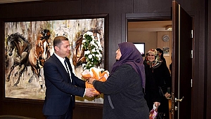 Çanlı kadınlardan Başkan Kuzu'ya ziyaret