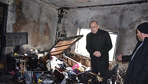 Evi Yanan Aileye Yardım Eli