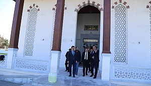 Vali Orhan Tavlı, THY-OPET İşbirliğiyle Yapılan Alçıtepe Camii'nde İncelemelerde Bulundu