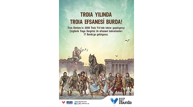 Esas 17 Burda AVM, 2018 Troia Yılı'nı 'Çizgilerle Troya Destanı Sergisi' ile Kutluyor