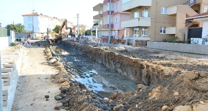 Lapseki'de kanalizasyon inşaatı tamamlandı
