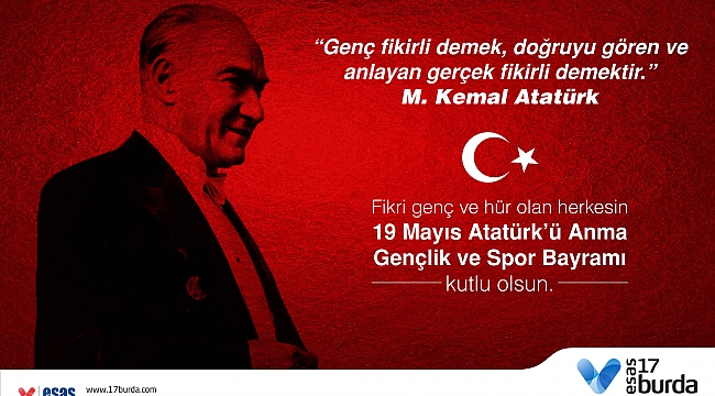 19 Mayıs Atatürk'ü Anma Gençlik ve Spor Bayramı, Esas 17 Burda AVM' de Coşkuyla Kutlanacak