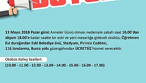 Anneler Günü'nde Ücretsiz Seferler Düzenlenecek