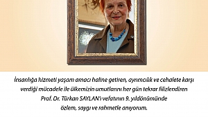 Belediye Başkanı Sayın Ülgür Gökhan'ın Prof. Dr. Türkan Saylan'ı Anma Mesajı