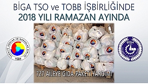 Biga TSO Ramazan yardımları 727 aileye ulaştı