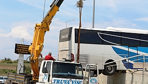 Çanakkale'de otogarında ilginç kaza