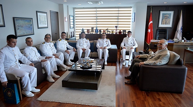 Deniz Astsubay Öğrencileri Ve Komutanlarından Başkan Gökhan'a Ziyaret