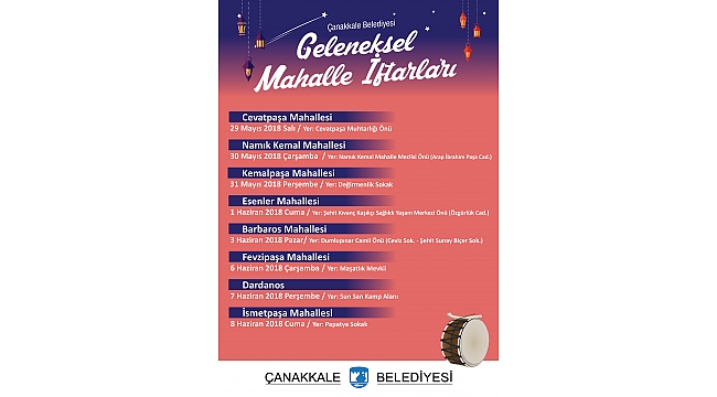 Geleneksel Mahalle İftarlarına Davetlisiniz