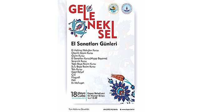 Kepez Belediyesi geleneksel el sanatları günleri başlıyor