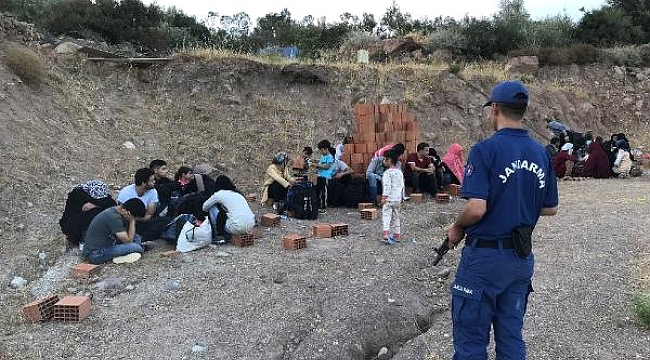 Ayvacık'ta 75 Kaçak Göçmen Yakalandı