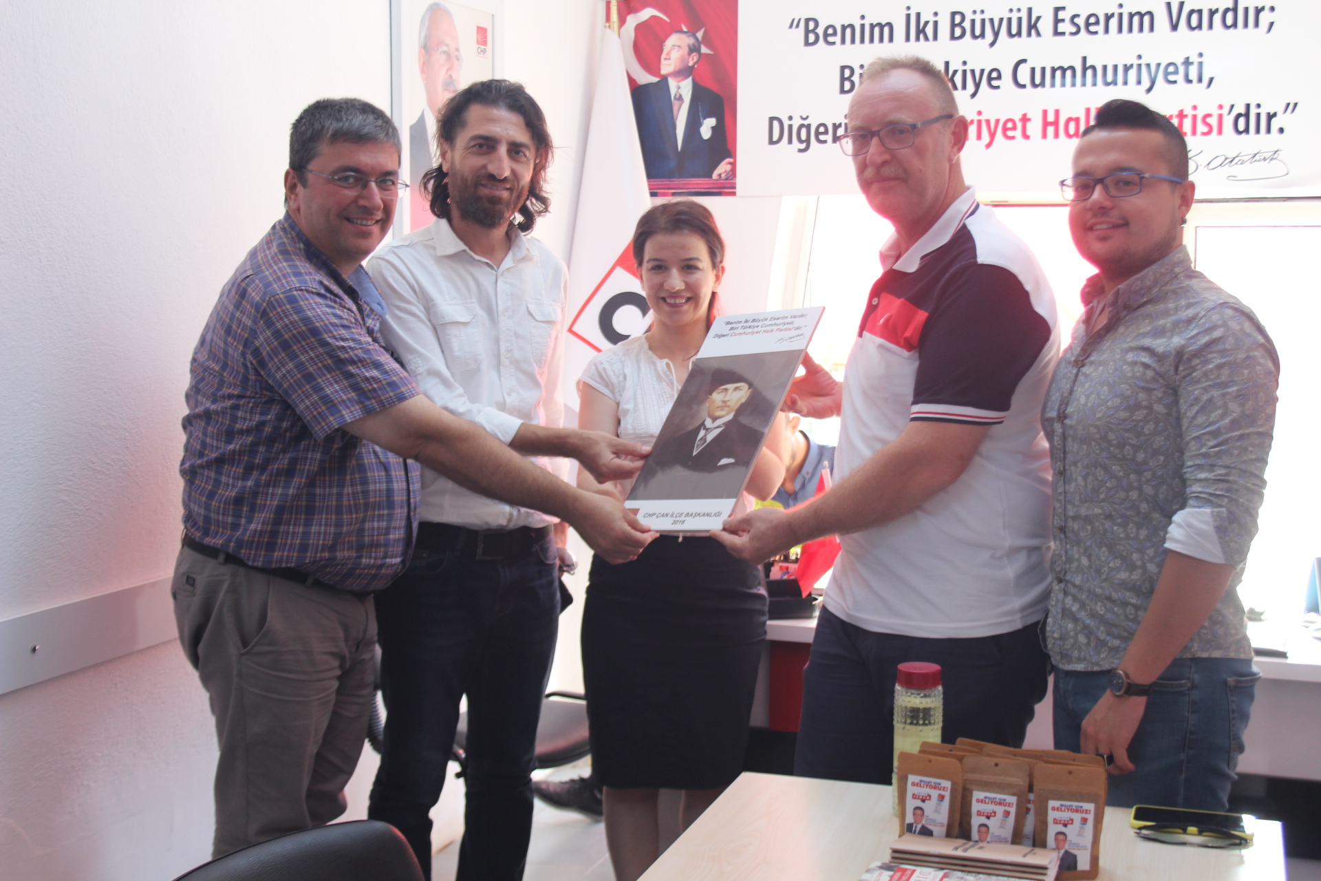 KAHOT'tan CHP Çan İlçe Başkanlığına Teşekkür Ziyareti