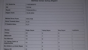 Umurbeyli öğrenciden LGS'de büyük başarı