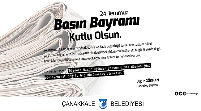 Başkan Gökhan'ın Türk Basınından Sansürün Kaldırılması ve Basın Bayramı Mesajı