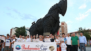 Çanakkale'de Uluslararası Barbarossa Cup Yelken Yarışları İçin Kortej