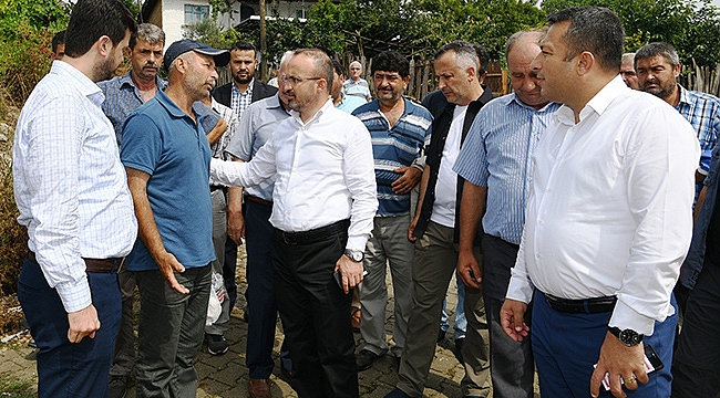 Turan, Evleri Yanan Aileleri Ziyaret Etti