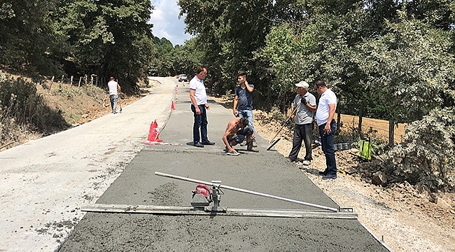 Yenice'de Köy Yolları Betondan Yapılıyor