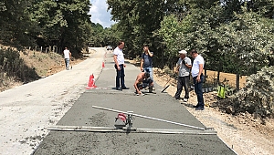 Yenice'de Köy Yolları Betondan Yapılıyor