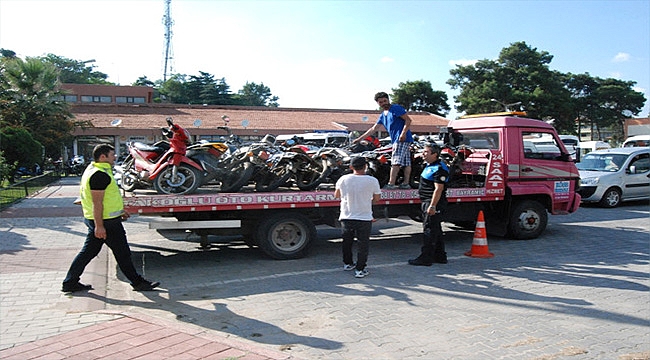 Bayramiç'te Motosiklet Denetimleri