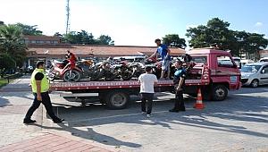 Bayramiç'te Motosiklet Denetimleri