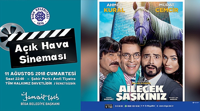 Biga Belediyesi'nin Açık Hava Sinema Günleri sürüyor