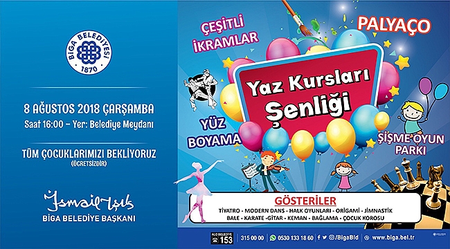 Biga Belediyesinden 'Yaz Kursları Şenliği'