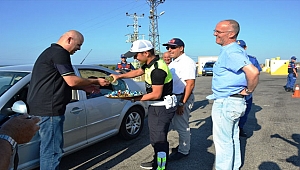  Biga'da 'hatalı sürücüye kırmızı düdük' uygulaması