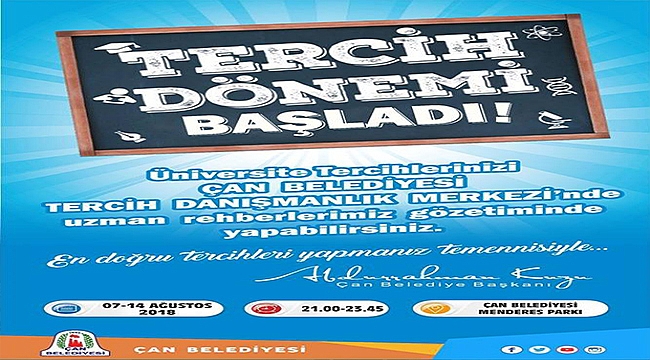 Çan Belediyesi'nden Öğrenciler İçin Örnek Proje