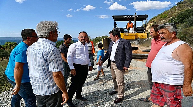 Güzelyalı Karanlık Liman- Troya Bağlantı Yolunda Çalışmalar Hız Kesmiyor