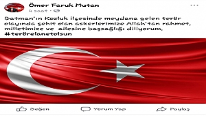 MUTAN: "TERÖRE LANET OLSUN!"