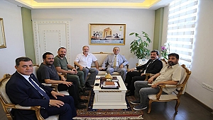 Türkiye Gazeteciler Federasyonu Genel Başkanı Yılmaz Karaca, Vali Orhan Tavlı' yı Ziyaret Etti
