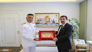 Yeni Boğaz ve Garnizon Komutanı Tuğamiral Levent Kerim Uça, Valiliği Ziyaret Etti