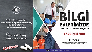 Biga'da kurs kayıtları başladı